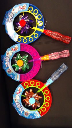 WHOLESALE · Outdoor Play Equipment - Child Toy Windmill Bubble Wand Set - New · MOQ 15