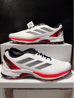 Adidas Men’s Adizero ZG Spikeless Golf Shoes Red White Size 13 IE3530