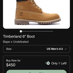 1 of 1 Custom Timberlands Size  9