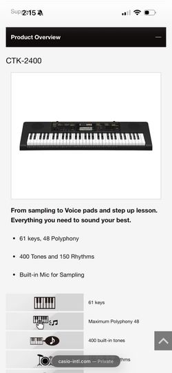 Casio Keyboard CTK 2400