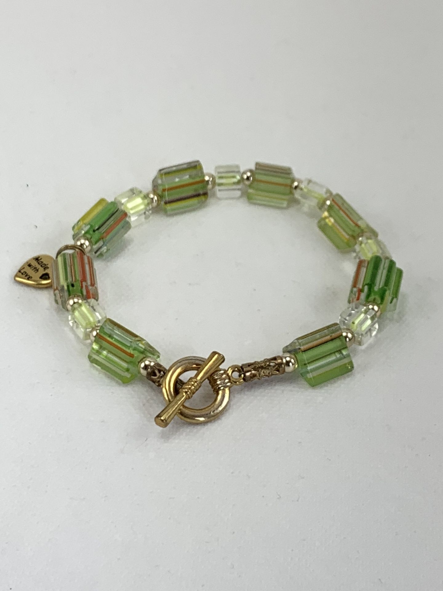 Art glass beads bracelet #95