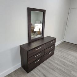 DRESSER WHIT MIRROR - CÓMODA CON ESPEJO 