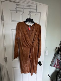 Tan color semi formal dress