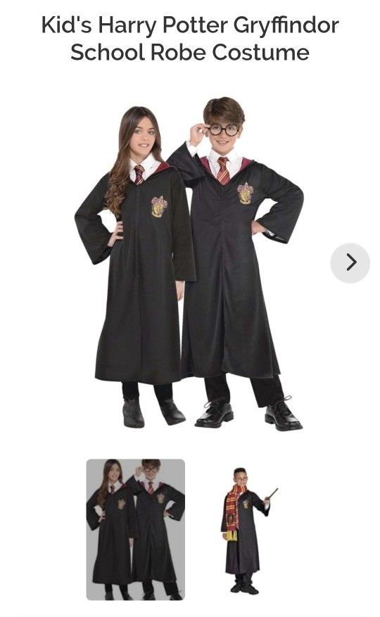 Kid's Harry Potter Gryffindor School Robe Costume