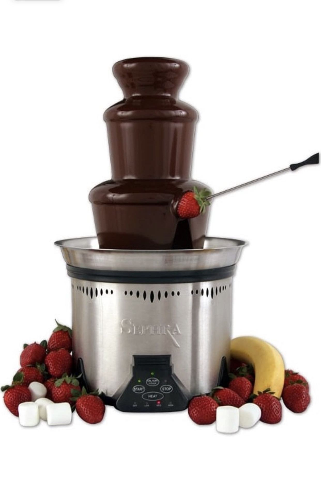 New, Sephra Elite Chocolate Fountain for Home 19 Inches, 4-6 lb Capacity, Serves 40-50 (Retail $203)