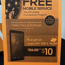 free tablet boost mobile