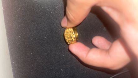 14k gold plated nugget ring size 7 i think