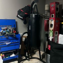 Heavy Bag Set With Speed Bag, Stand And Gloves. Will Deliver Locally