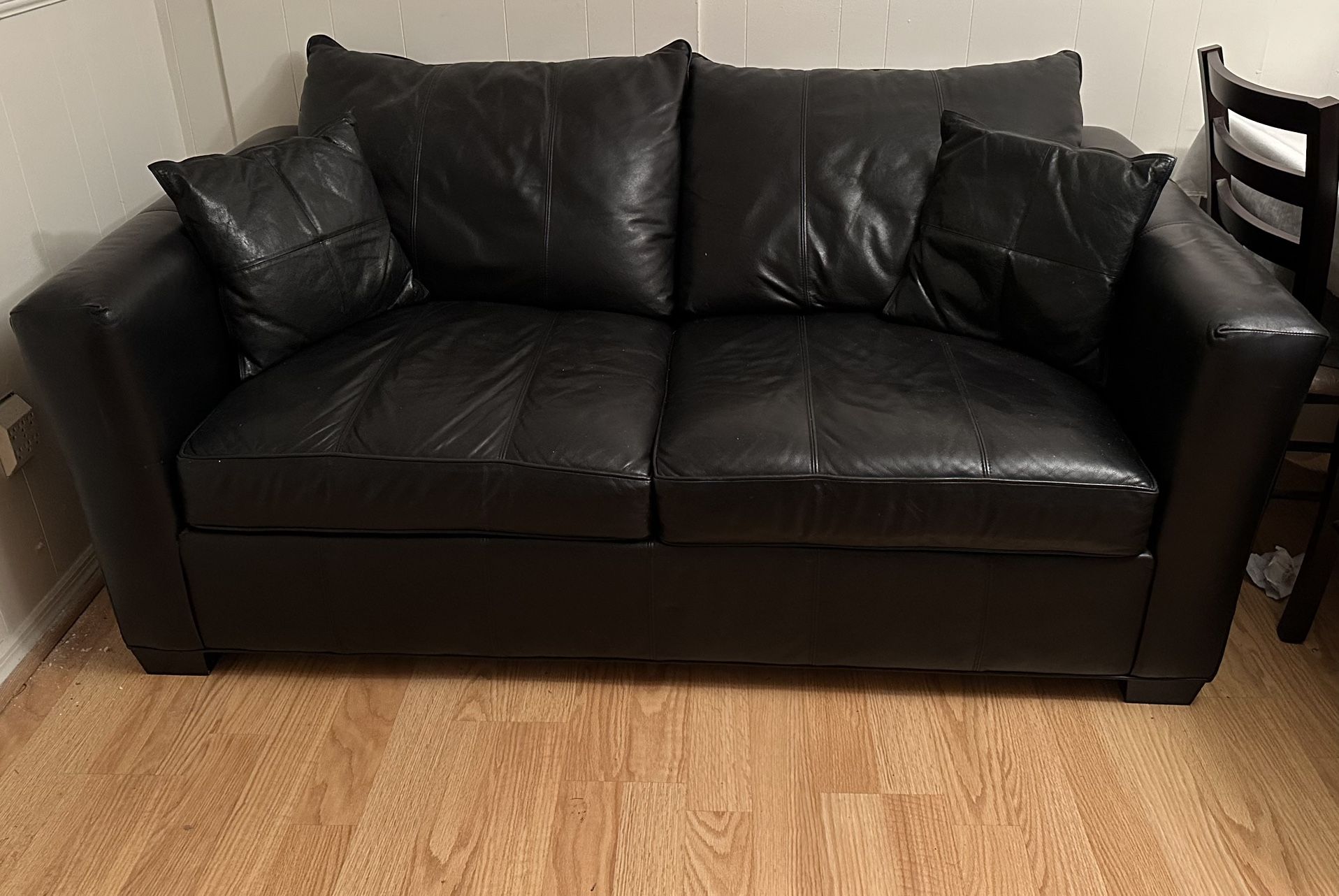 Ethan Allen Soft Leather Sofa