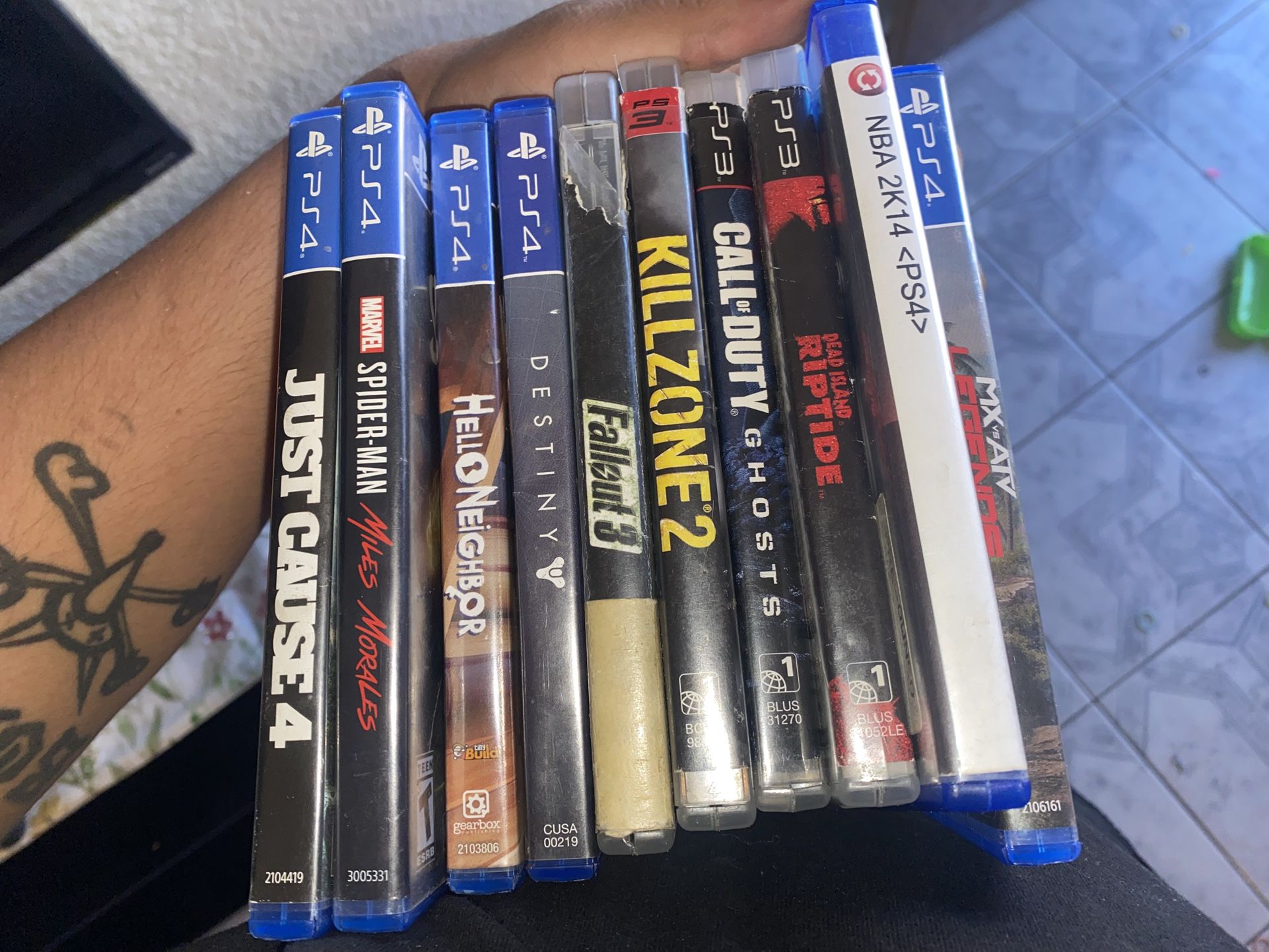 6 Ps3 Games// 6 PS4 Games