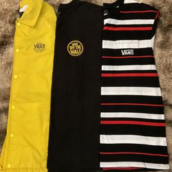 Men’s VANS Lot Size Large Windbreaker And Two Shirts