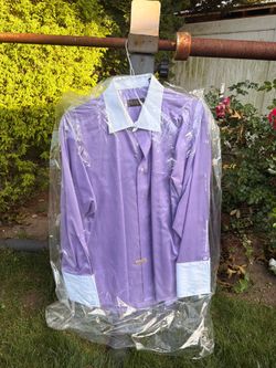 🇺🇸 DONALD J TRUMP Button Down Shirt w. WHITE COLLAR