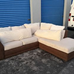 Beige Sectional Sofa(free Delivery)