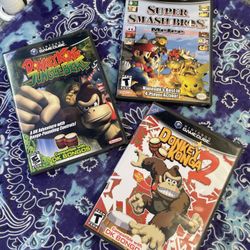 Gamecube games - Smash Bros Melee + Donkey Kong