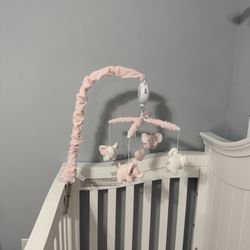 Pink Elephant Baby Mobile