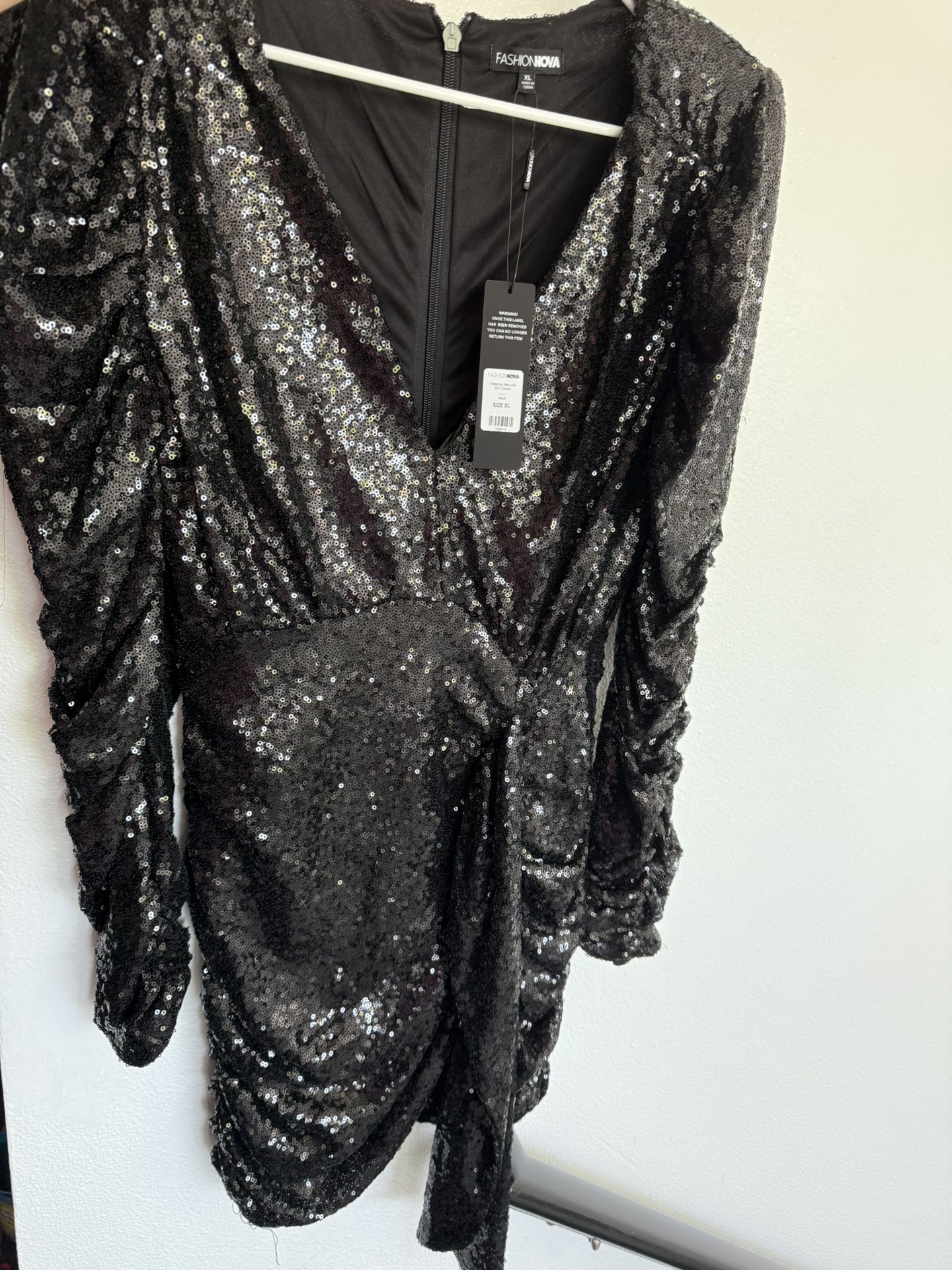 Black Sequin Dress