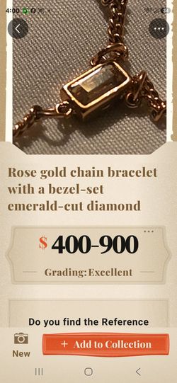 Rose Gold Chain Bracelet with Emerald-Cut Stone