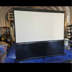 Elite screens portable pull up projector screen. 1080p 4k Bluetooth projector