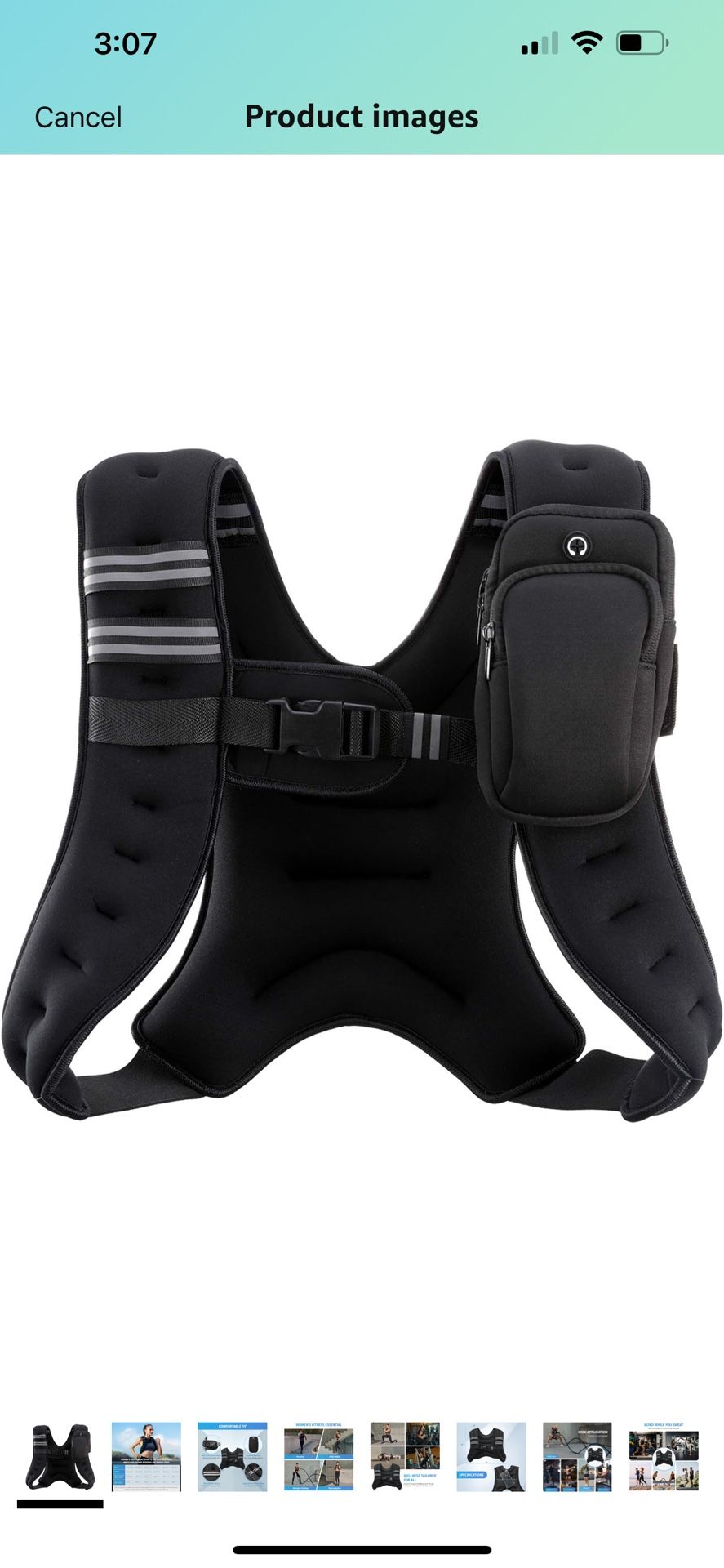 ZELUS Weighted Vest, 12 Lb Weight Vest with Reflective Stripe for Workout, Strength Training, Running, Fitness, Muscle Buil