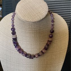 Beautiful Amethyst Necklace With Magnetic Clasp