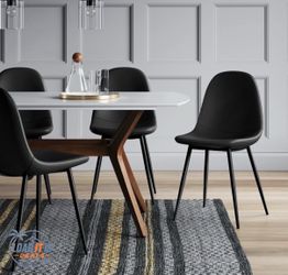 Modern Black Dining Chairs (Set of 2) - Brand New In Box