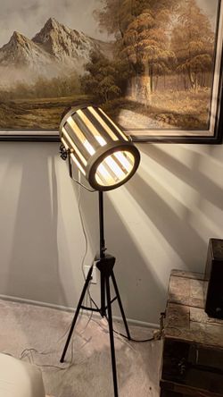 Industrial Tripod Spotlight Floor Lamp