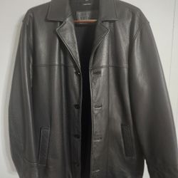 Claiborne Leather Coat Men's Size 2xl 