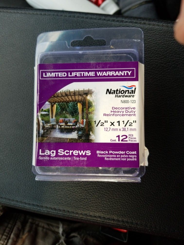 National Hardware- Lag Screws 1/2"X1-1/2"