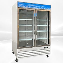 NSF Merchandiser Refrigerator 2 glass door cooler G1.2BM2F wing