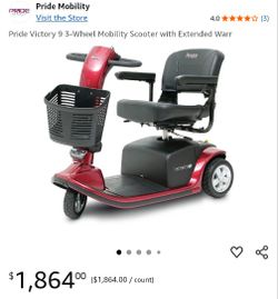 Pride Victory 9 3-Wheel Mobility Scooter