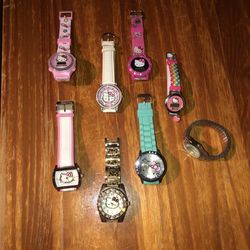 Bundle Of 8 Hello Kitty Watches 