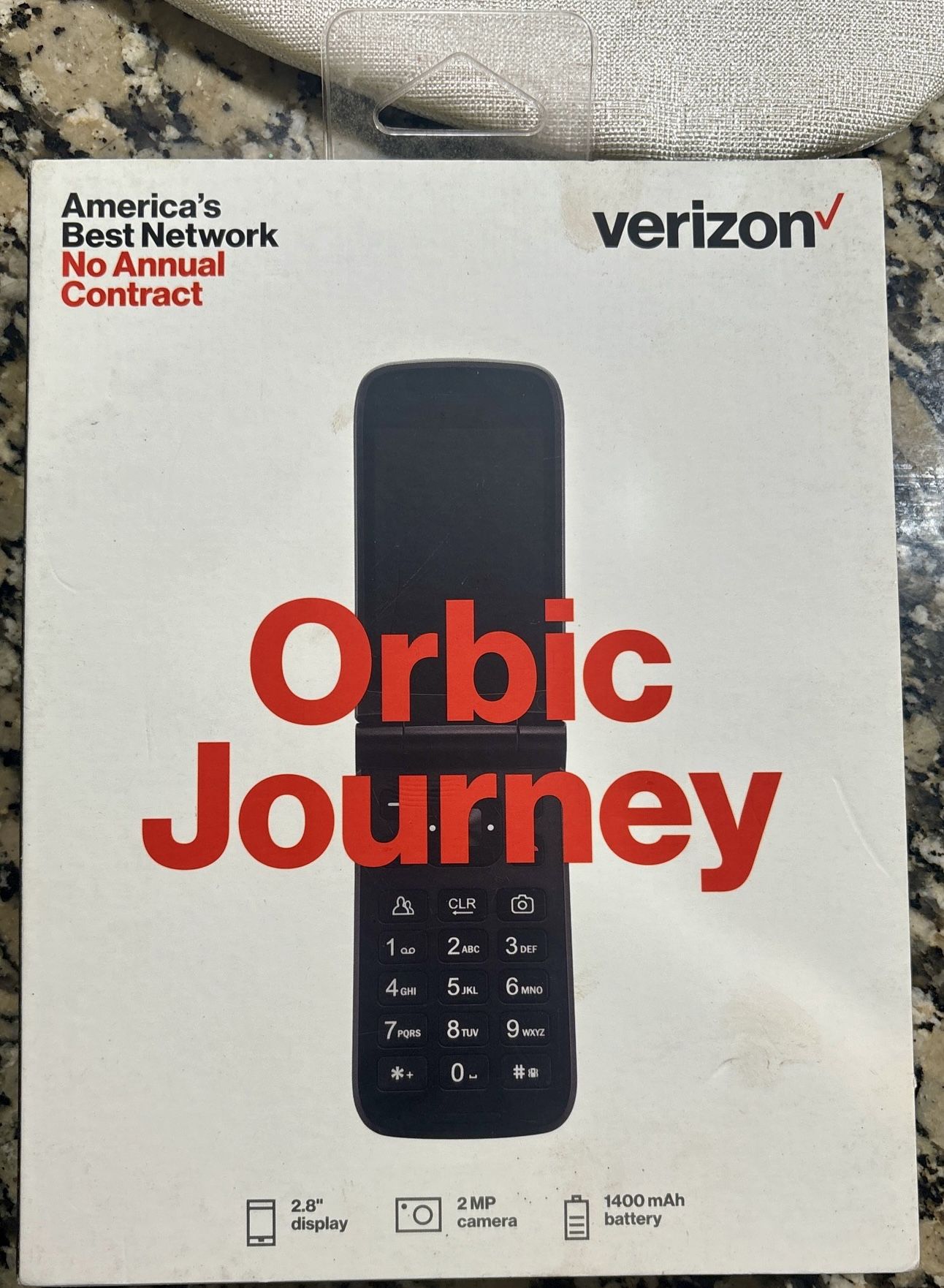 Verizon Prepaid Orbic Journey V 4G LTE Black Flip Phone w/ Camera