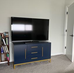 Blue and Gold Dresser / Bureau / TV Stand
