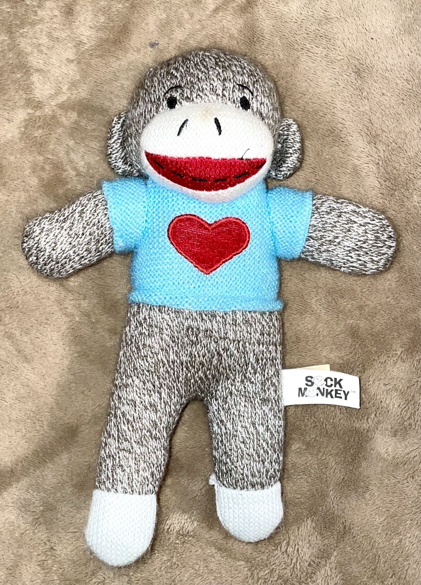 Vintage Preowned Original Sock Monkey With Heart Sweater