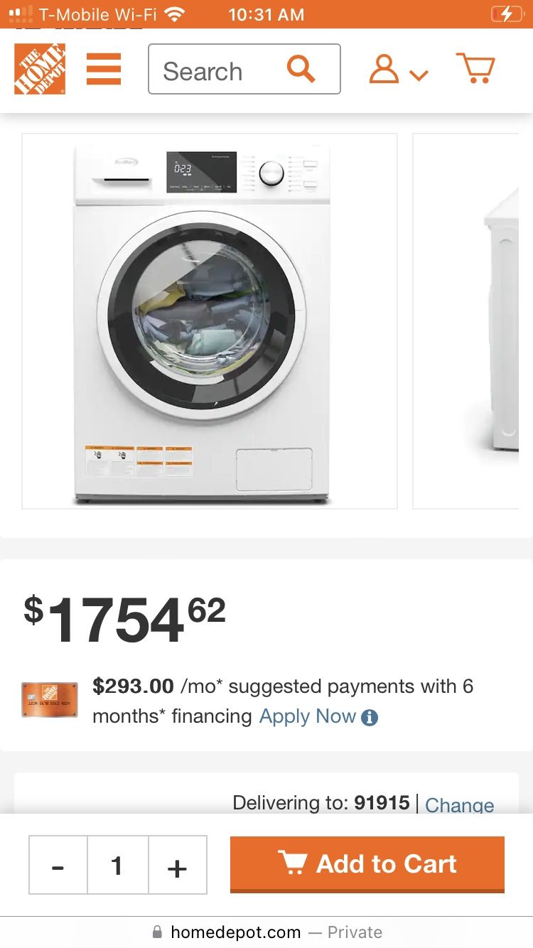 KoolMore 2in1 Front Load Washer And Dryer Combo, Ft, For Apartment