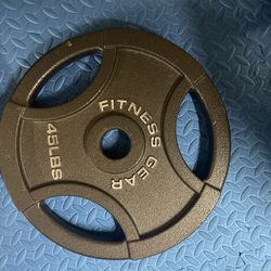 Gym weights and Olympic bar 