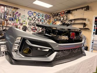 2016-2021 Honda Civic Type R style Bumper  2dr. 4dr  Painted:*Silver*  Regular sedan  Hathacback  Coupe  (*Won’t fit Real Type R*)