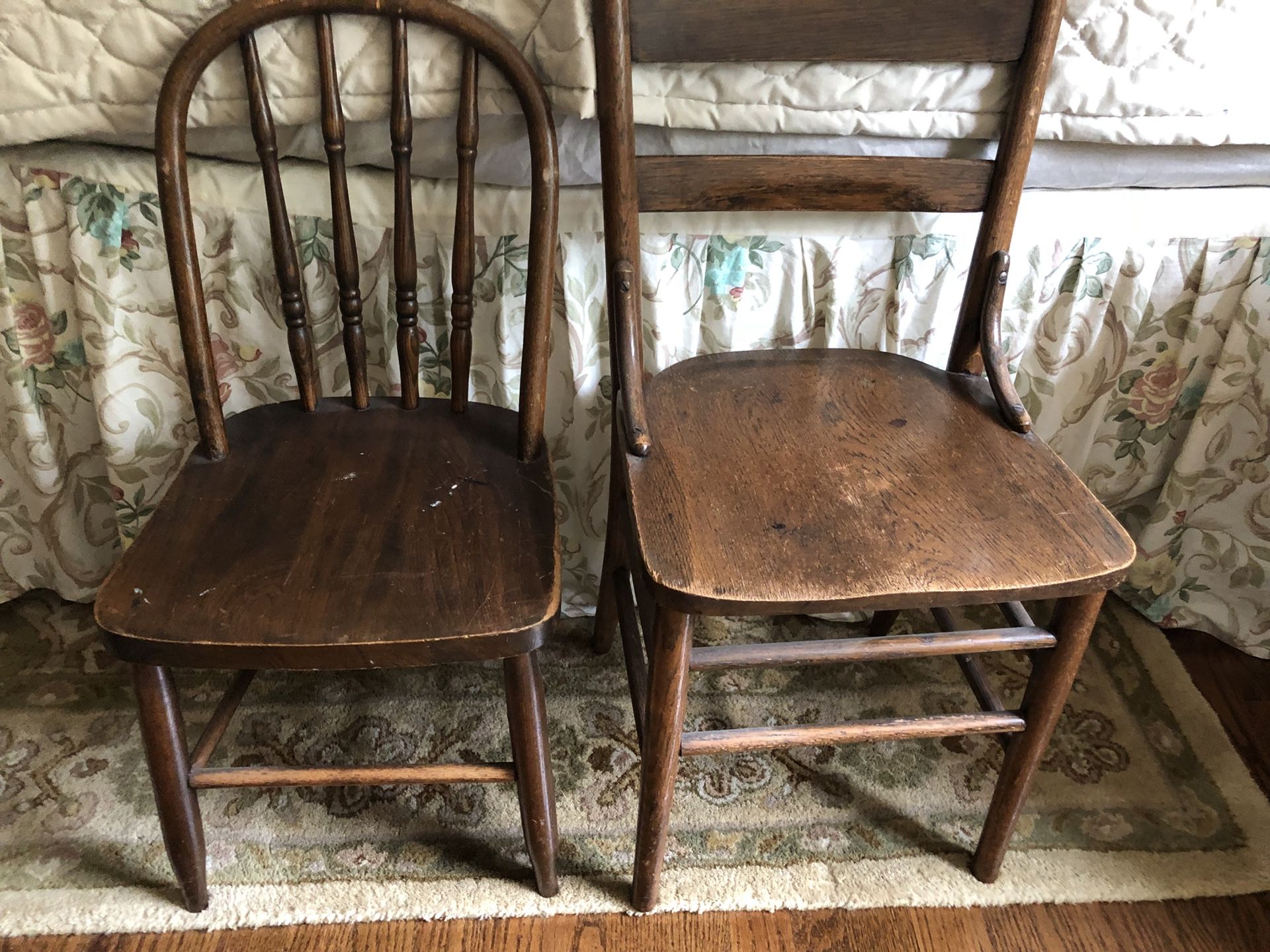 Antique children’s nursery school chairs