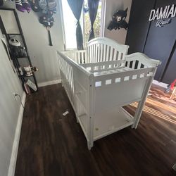 Crib With changer Attachment 