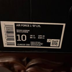 Brown Supreme Air Force 1s