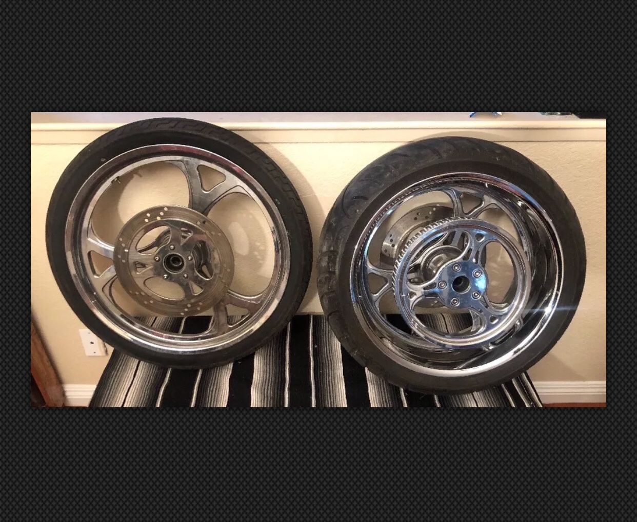 HARLEY pro street chopper wheel set PERFORMANCE MACHINE PM 18 & 21 softail hardtail