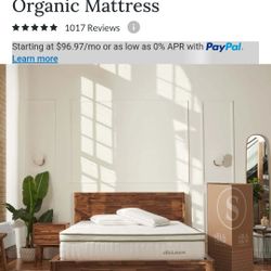 Silk & Snow Organic Latex Mattress – King – NEW