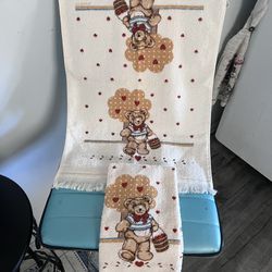 Vintage Teddy Bear Hand Towels U.S.A