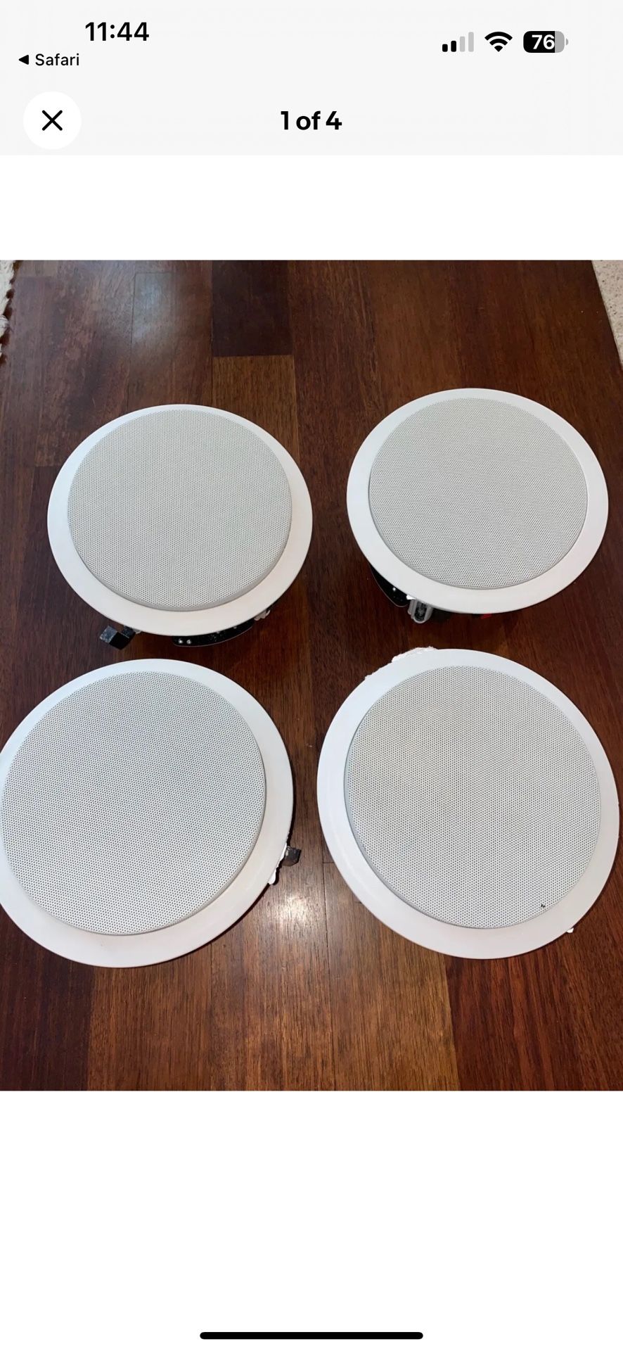 Four (2 pair) Klipsch KHC-6 In Ceiling Speakers. Those are in great condition and rarely been used.