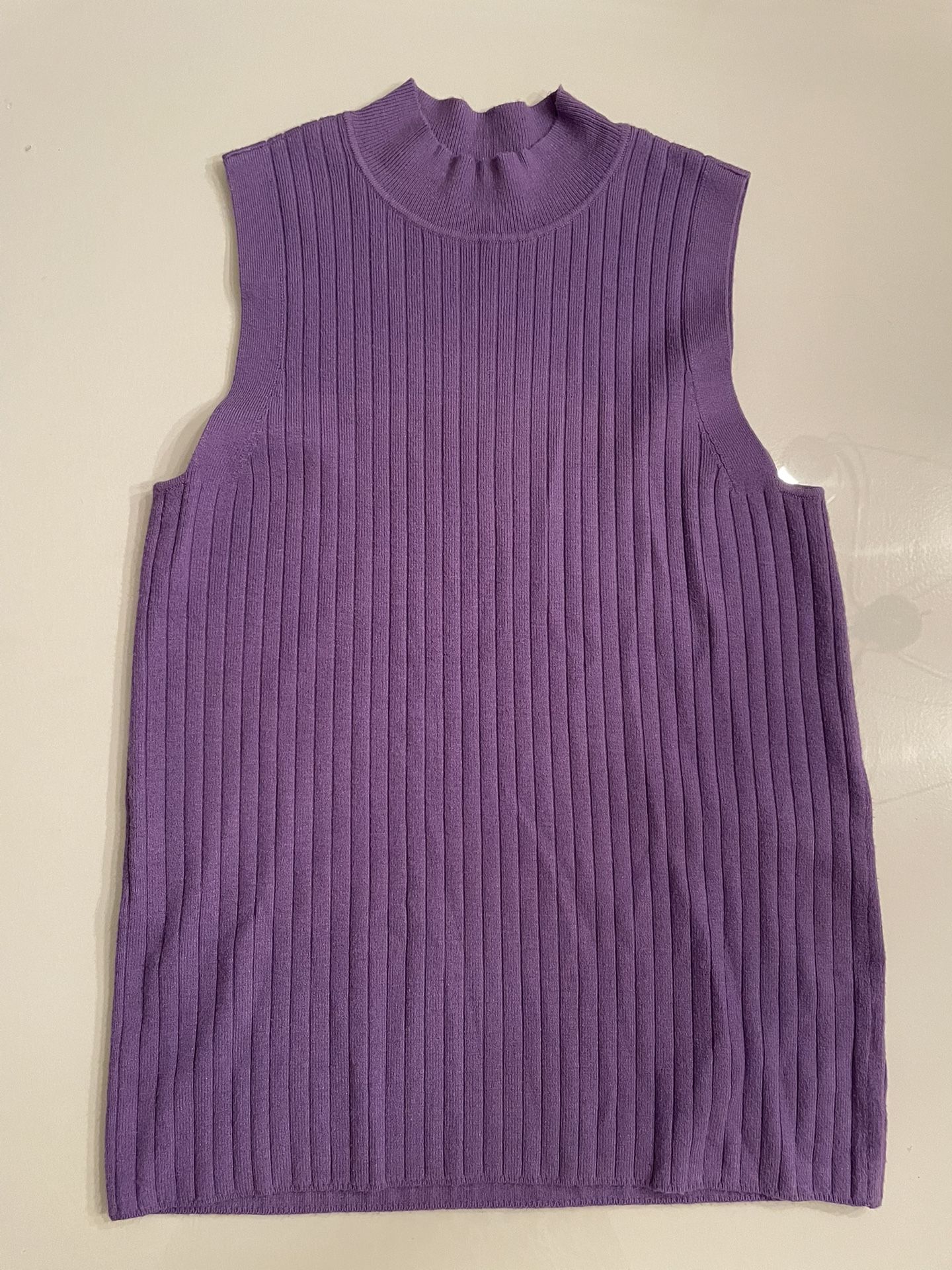 Talbots Petite Medium Purple Sweater Vest