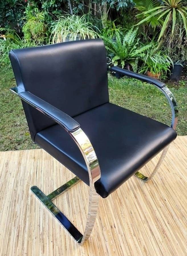 Leather Chrome Chair