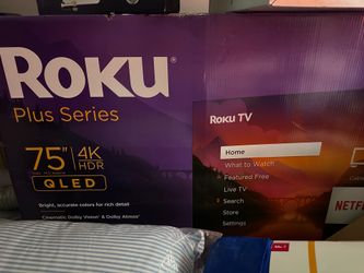 75” Roku Plus Series QLED 4K HDR Smart TV – Like New