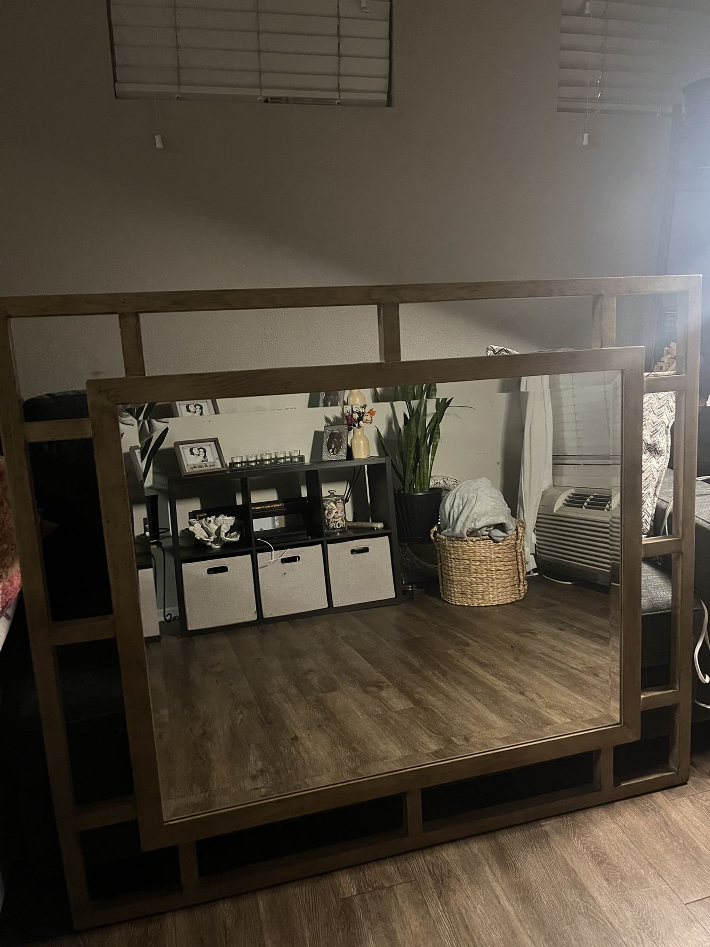 Mirror With Wooden Frame