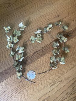 Pair Vintage Brass Leafs 