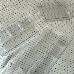 Clear Plastic Drawer Organizers - Set of 3